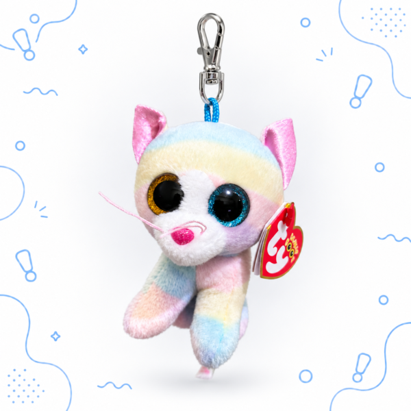 Portachiavi gatto arcobaleno scintillante Portachiavi Beanie Boos Gatto Arcobaleno